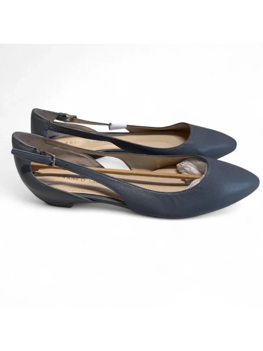 Franco Sarto Slingback Ballet Flat Shoes Women's 8 Leather Office Preppy Casual
